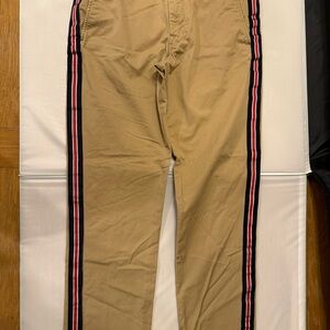 Polo Ralph Lauren Men’s Khaki Chino Pants 32x32 Stripe Detail